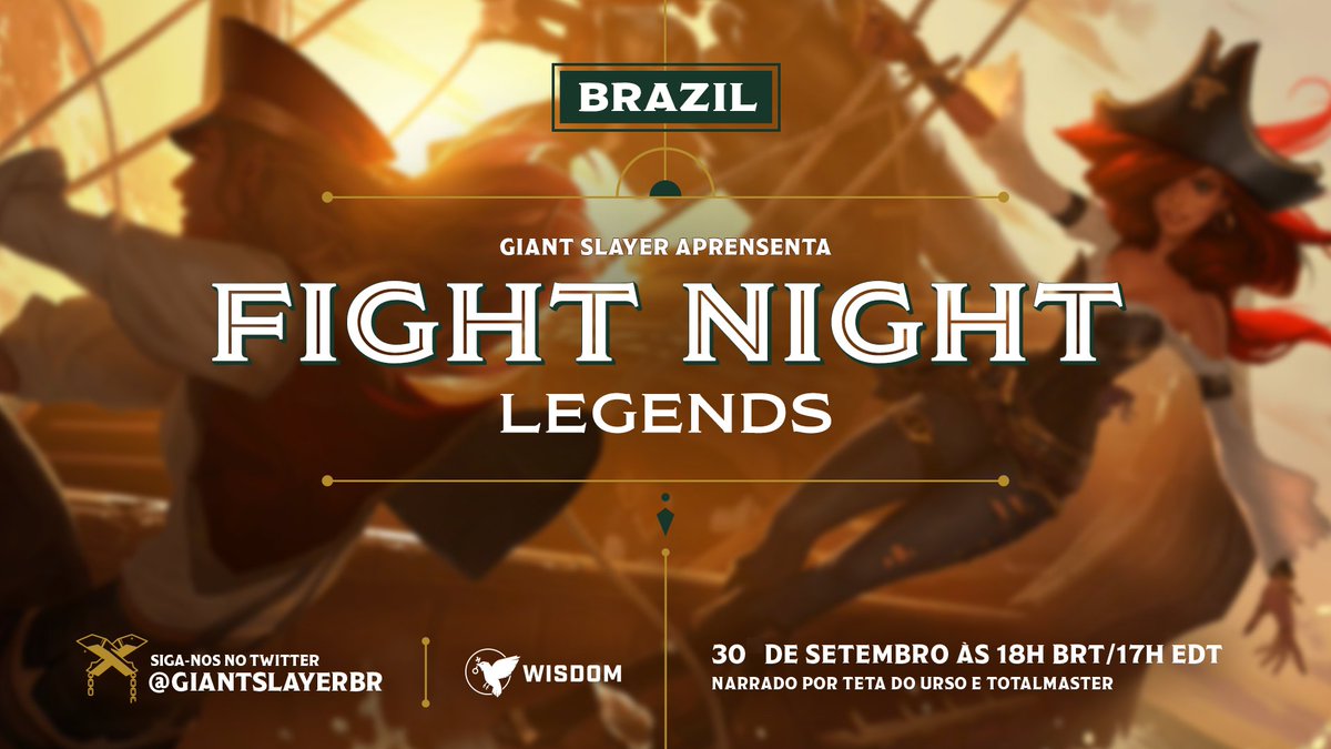 Com grandes destaques atuais do <a href="/RuneterraBrasil/">Legends of Runeterra Brasil</a>, esse próximo FN promete muito! 🤯

⚔️No confronto:

<a href="/TrueRealkey/">Realkey</a> 
<a href="/VaqueiroMagoado/">SadCowboy</a> 
<a href="/nuttitcg/">Nutti💎</a> 
@ElderSenior88 
@Galyzera 
<a href="/lana_amoriello/">Lana Amoriello</a> 
<a href="/Finni_LoR/">Okarun</a> 
<a href="/UchihaJorge3/">UchihaJorge</a> 

🔴twitch.tv/giantslayerbr

Estão tão hypados quanto eu?😱