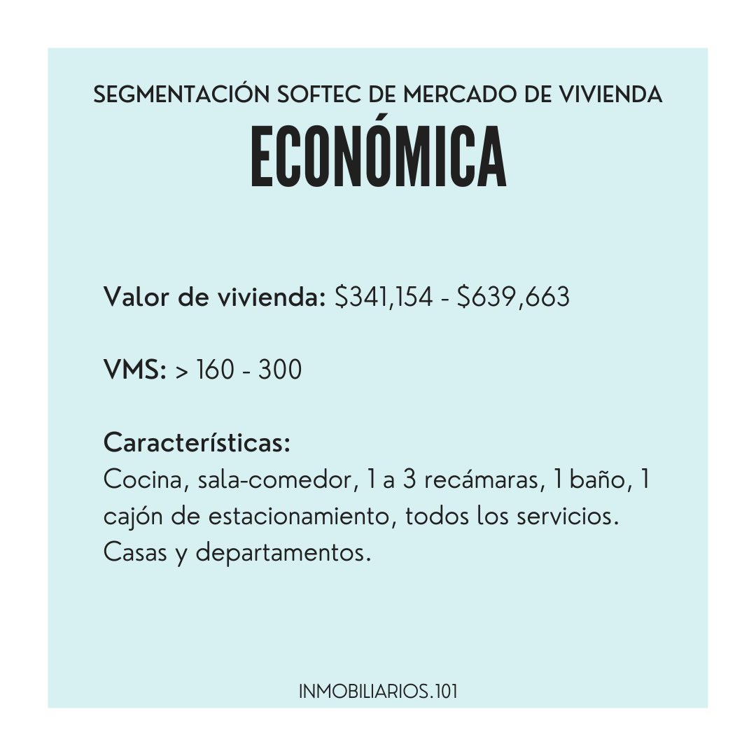 AbiiBuitron's tweet photo. Conozcamos la segmentación softec de mercado de vivienda… 🏘
#valuaTEC #TECsocialLAB #abi101 #semana4 https://t.co/9FXsP3R226