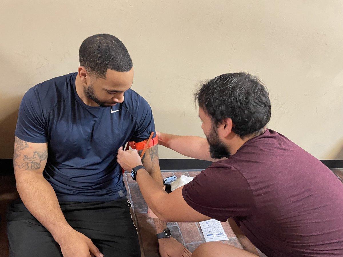 Tactical medicine day for grand rounds included an active shooter training where we learned about hemorrhage control, extrication, and triage as well as other hands-on learning such as safely unloading a gun and wound packing #EmergencyMedicine