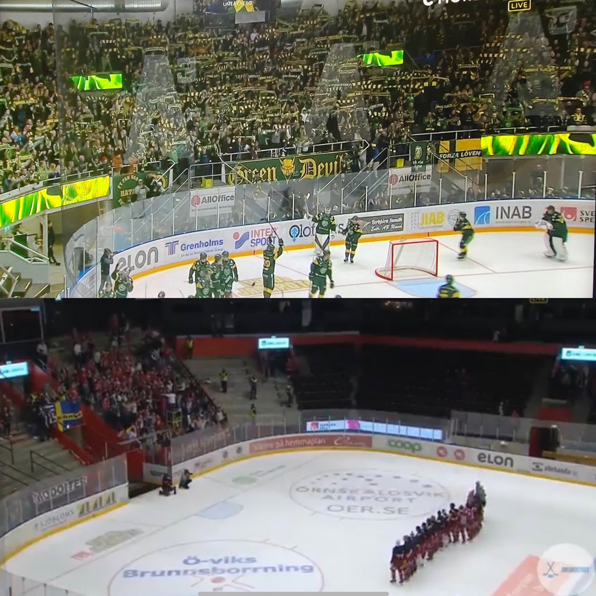 Snott från gröngult. #twittpuck #björklöven #modose