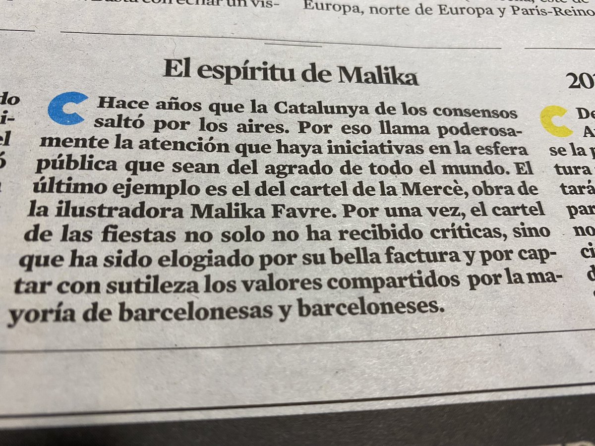 parra1959's tweet photo. Doncs sí. Es fa estrany un consens tan clar. Però és que el cartell s’ho val @miquelmolina @malikafavre #Merce2021 https://t.co/O8gUGpCUwr