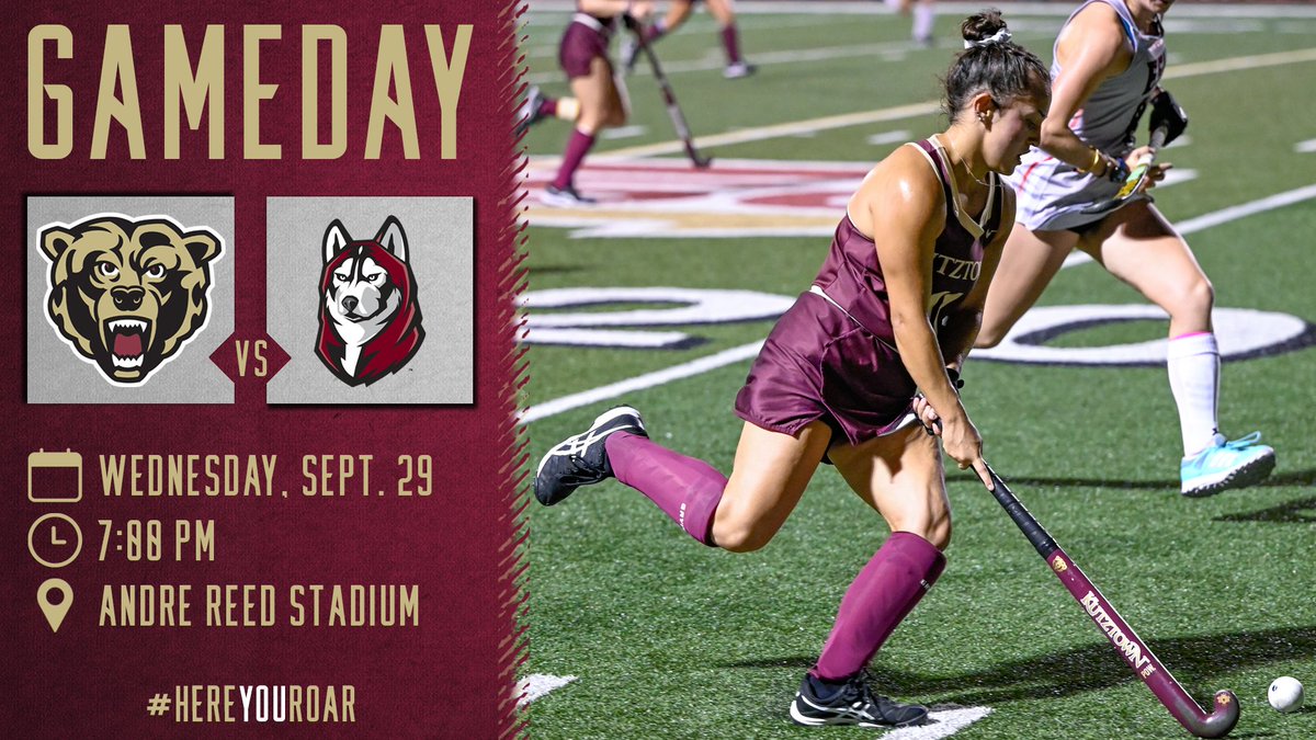 KUGoldenBears's tweet photo. GAMEDAY | It's a nationally-ranked matchup at Andre Reed Stadium as No. 7 @KUFieldHockey takes on No. 9 Bloomsburg at 7 pm! Come out and cheer on the Bears! #HereYouRoar

📺WATCH | https://t.co/ADVlHPgRAR
📊LIVE STATS | https://t.co/k2T82tl6HJ
📖PROGRAM | https://t.co/6hseV5i6rz https://t.co/GKdf0KDh8l