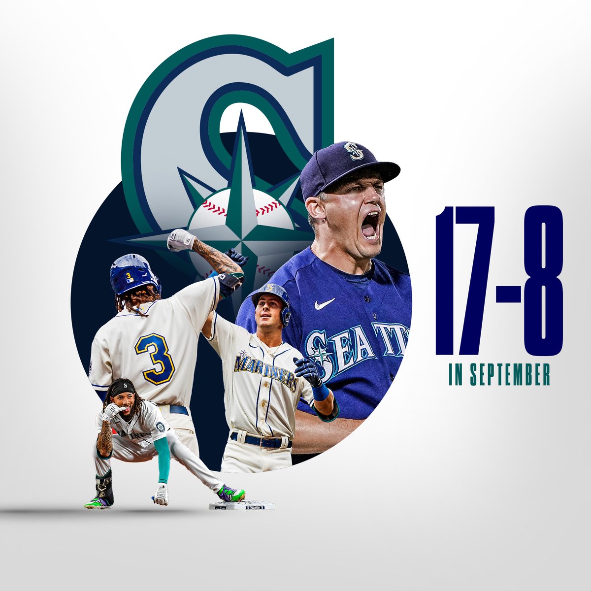 MLB's tweet photo. The @Mariners refuse to go away quietly. 

Is this the year they make the postseason for the first time since 2001? https://t.co/YLr5opVYny