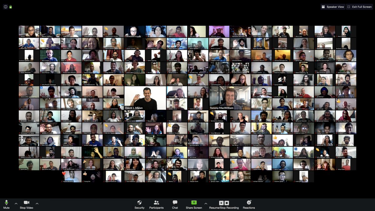 davidjmalan's tweet photo. Live from @Harvard via @Zoom on Fri Oct 8, 1pm–3pm EDT, @CS50 's annual workshop on How to Prepare for Technical Interviews, with @serenadeai 's @tmacwill . Register at https://t.co/xOtTil7WzD. Open to all. #education #community https://t.co/PVuzkOppGb