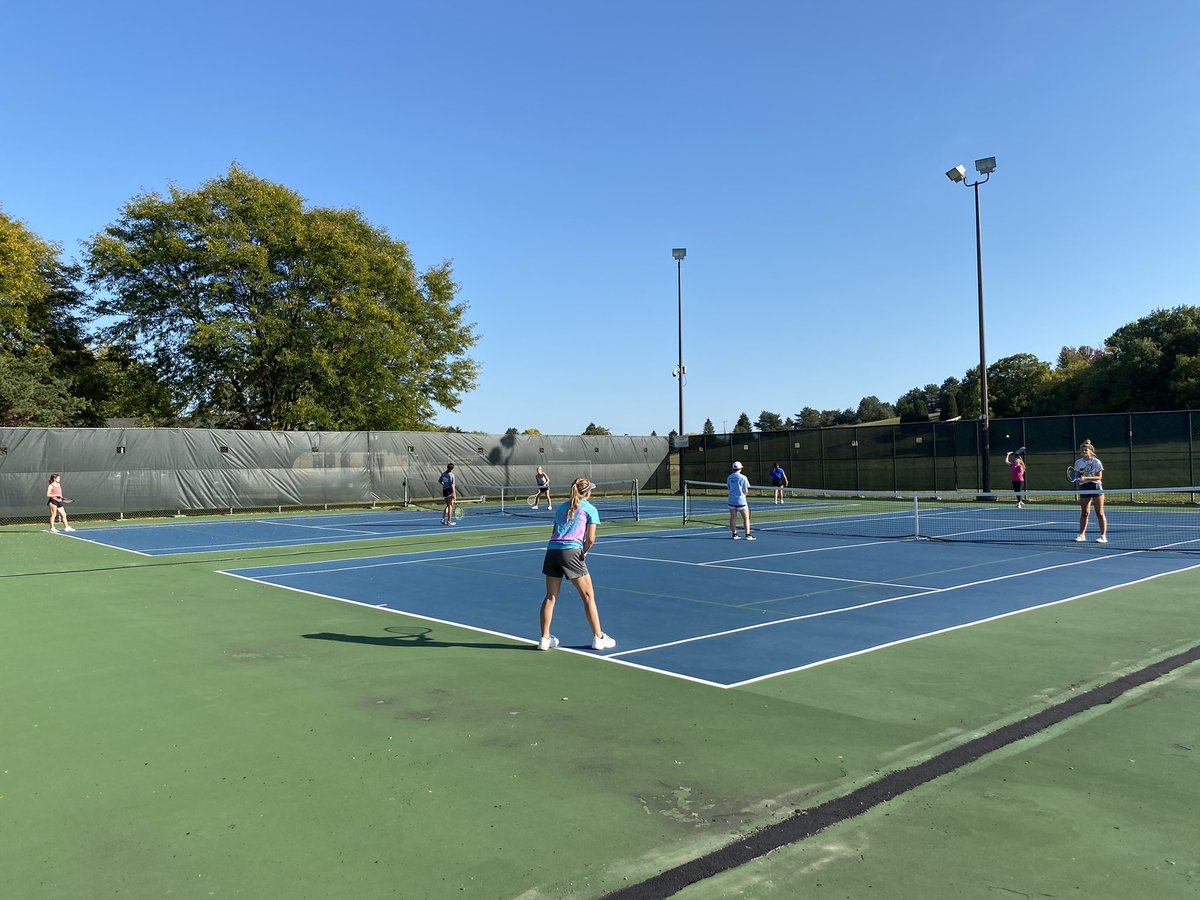 The varsity squad enjoying this last little bit of summer weather.