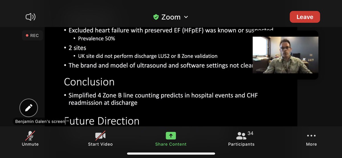 Great bottom line. 7 or more b lines in 4 lung zones predicts readmission with CHF patients @MDbenji @DrGalenMD @LMKurian @G2Disrupt