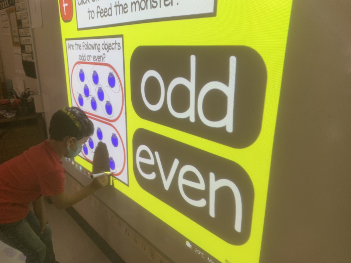 MrsHenchey23's tweet photo. We know how to determine if a number is odd or even! I even tried to trick Grade 2 with some really, really big numbers and they could still figure it out! See if you can trick them at home! #sjanumeracy https://t.co/yHz8sJ0XFq