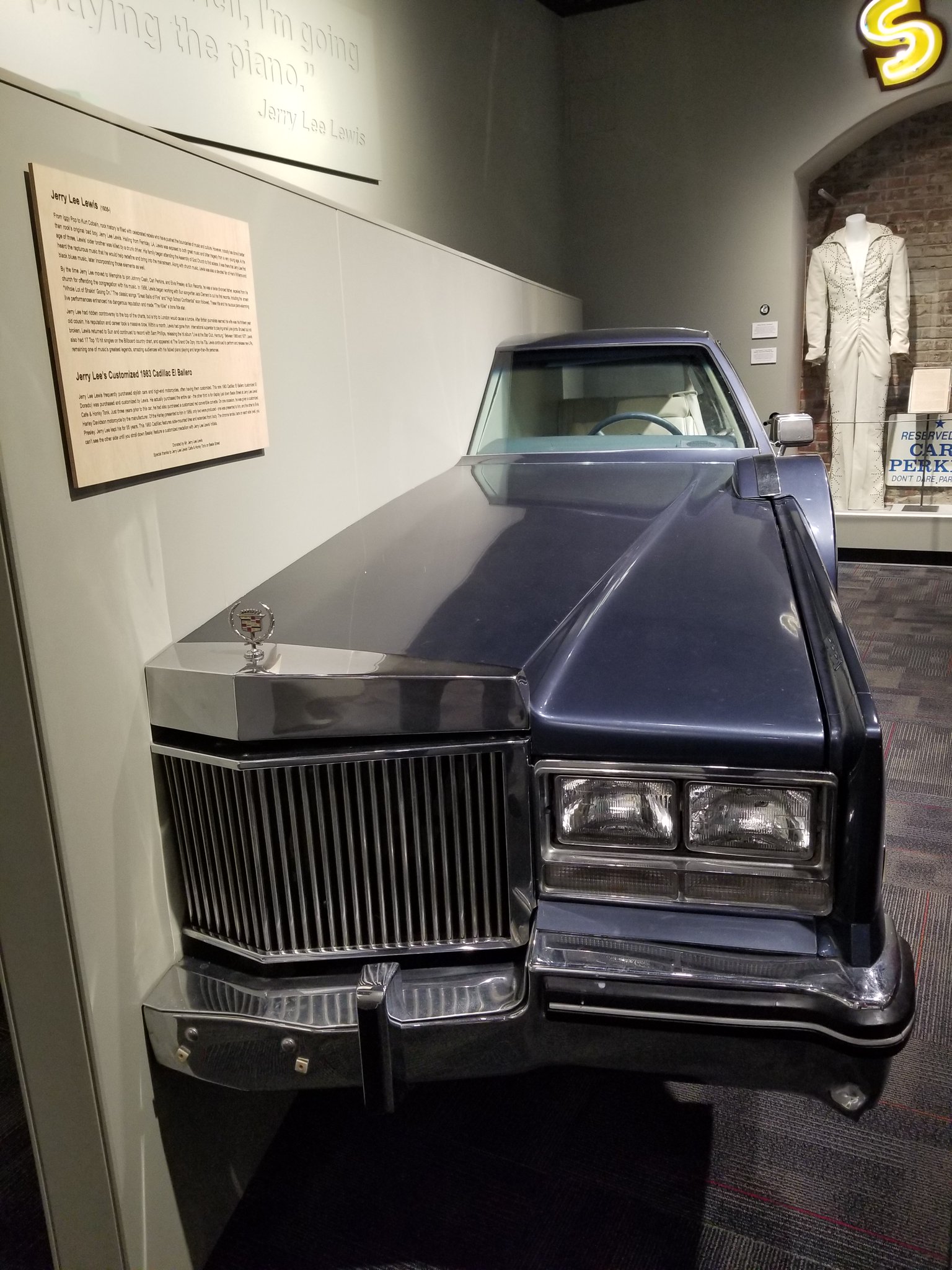 Happy Birthday to Jerry Lee Lewis.  Phone of his (1/2 of) his car from the Memphis Music Hall of Fame. 