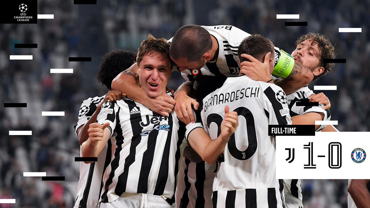 Full Time : Juventus 1-0 Chelsea
Chiesa 46'
Fino Alla Fine Forza Juventus!
#JuveChelsea #UCL