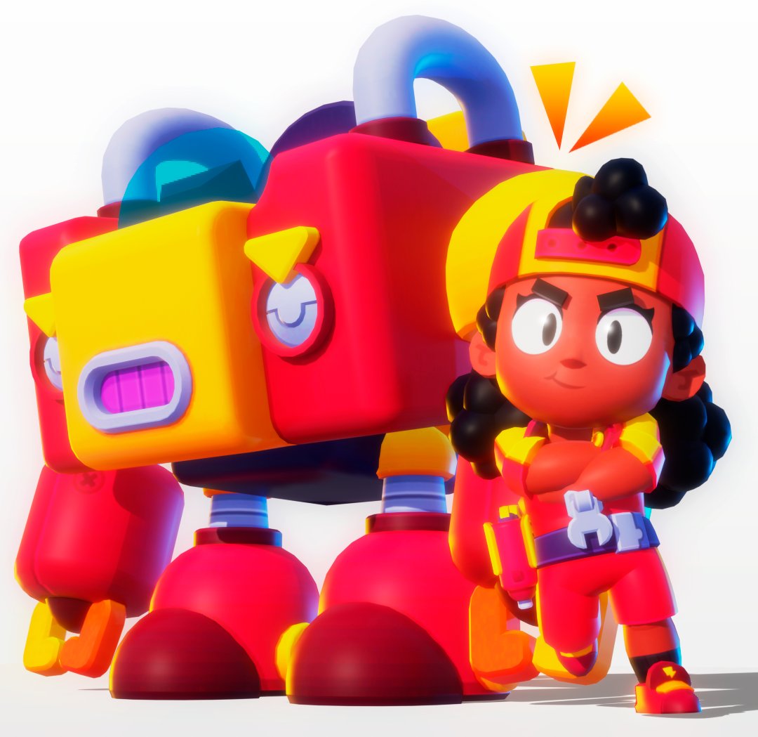 Shenis™ on Twitter "Meg and Mecha 🔧🤖 BrawlStars BrawlArt 