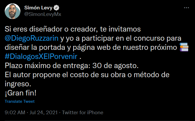 karisewerID's tweet photo. Excelente portada de @WaldoMatus  para la portada del libro #DialogosXElPorvenir. 
Sigo en contra del trabajo especulativo y de estos concursos en los que varios creadores participan y envían sus propuestas para "ganar" dichos concursos 
https://t.co/2cUarzHbtV

#STOP #specwork👇 https://t.co/OTBLlYWeZc