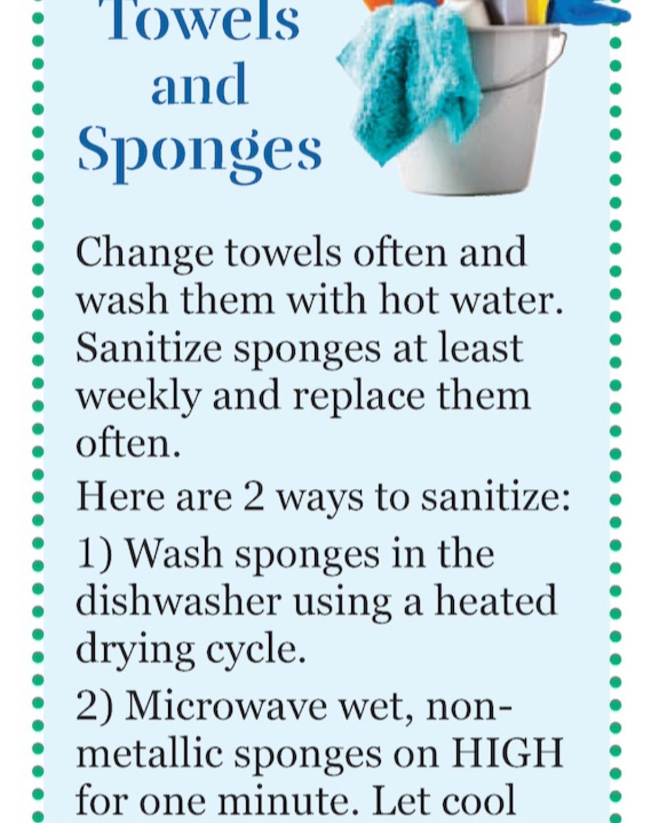BeAFoodHero's tweet photo. Ever wonder how to keep kitchen towels and sponges clean? #foodsafe #BeAFoodHero
https://t.co/OmZIMkF1fO https://t.co/7OIAbX1xuW