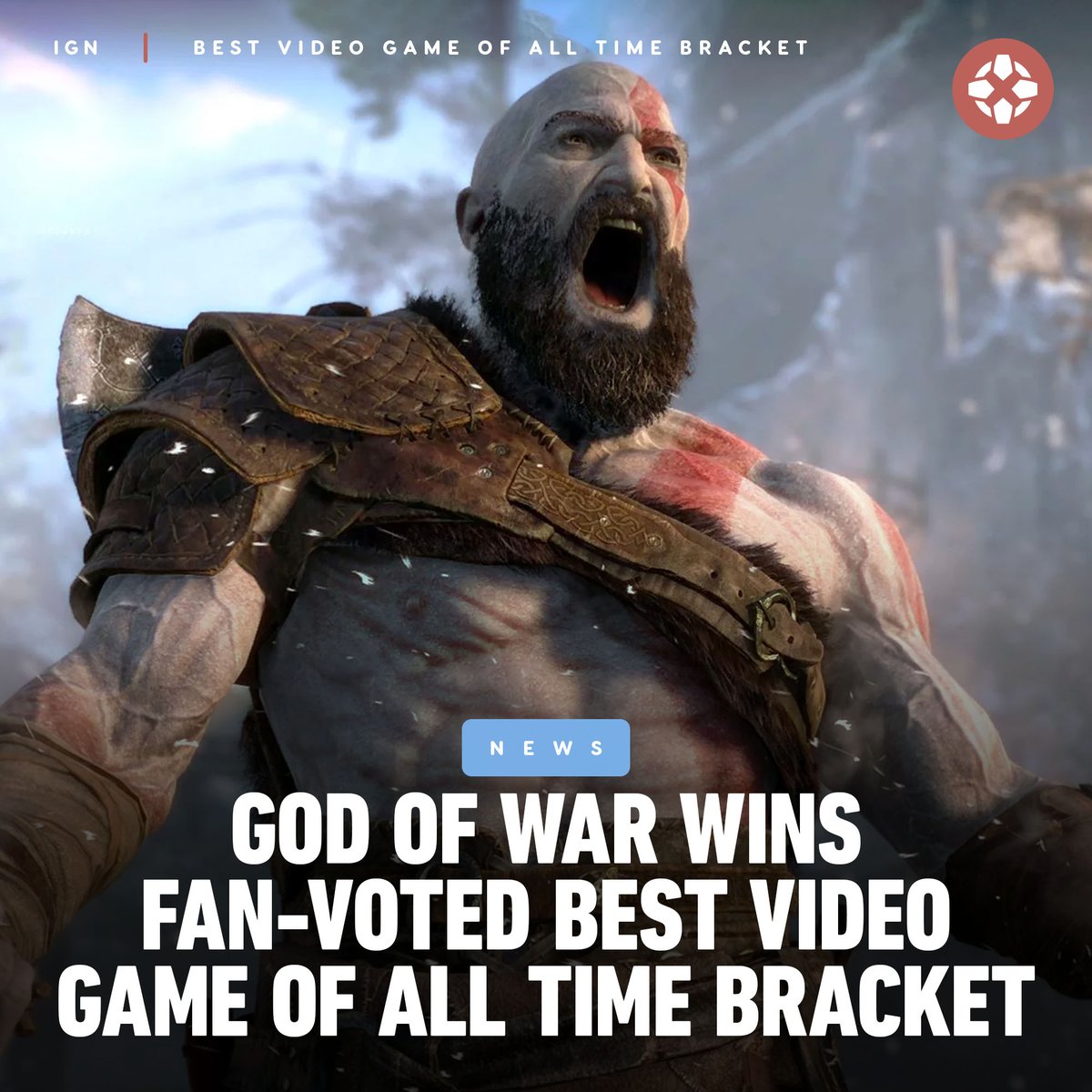 After six rounds of voting across several platforms, IGN readers have crowned God of War (2018) as the best video game of all time, which beat out GTA 5 in the final round. Presented by @Hulu