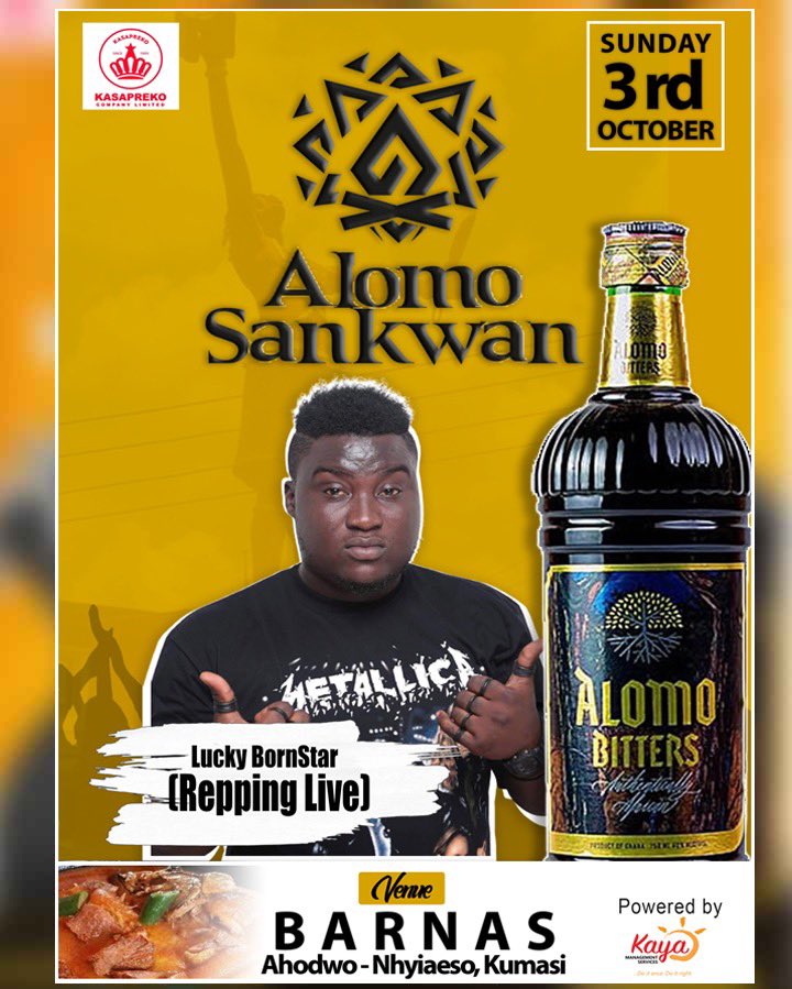 Rtdworldwide's tweet photo. Lucky BornStar repping live - Sunday 3rd October 2021 from 
11am - 6pm 
#alomosankwan #alomoignite #kumasi #kumerica #rtdworldwide #rtdworldwiderecords #luckybornstarworldstar #performance #music #viral @Rtdworldwide @LuckyBornStarr https://t.co/OELVaL2wfr