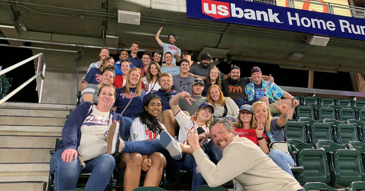 ResolutionMed's tweet image. What a night at the Twins Game! ⚾ Celebrating the home team&apos;s win with our Resolution Medical team. #companyculture