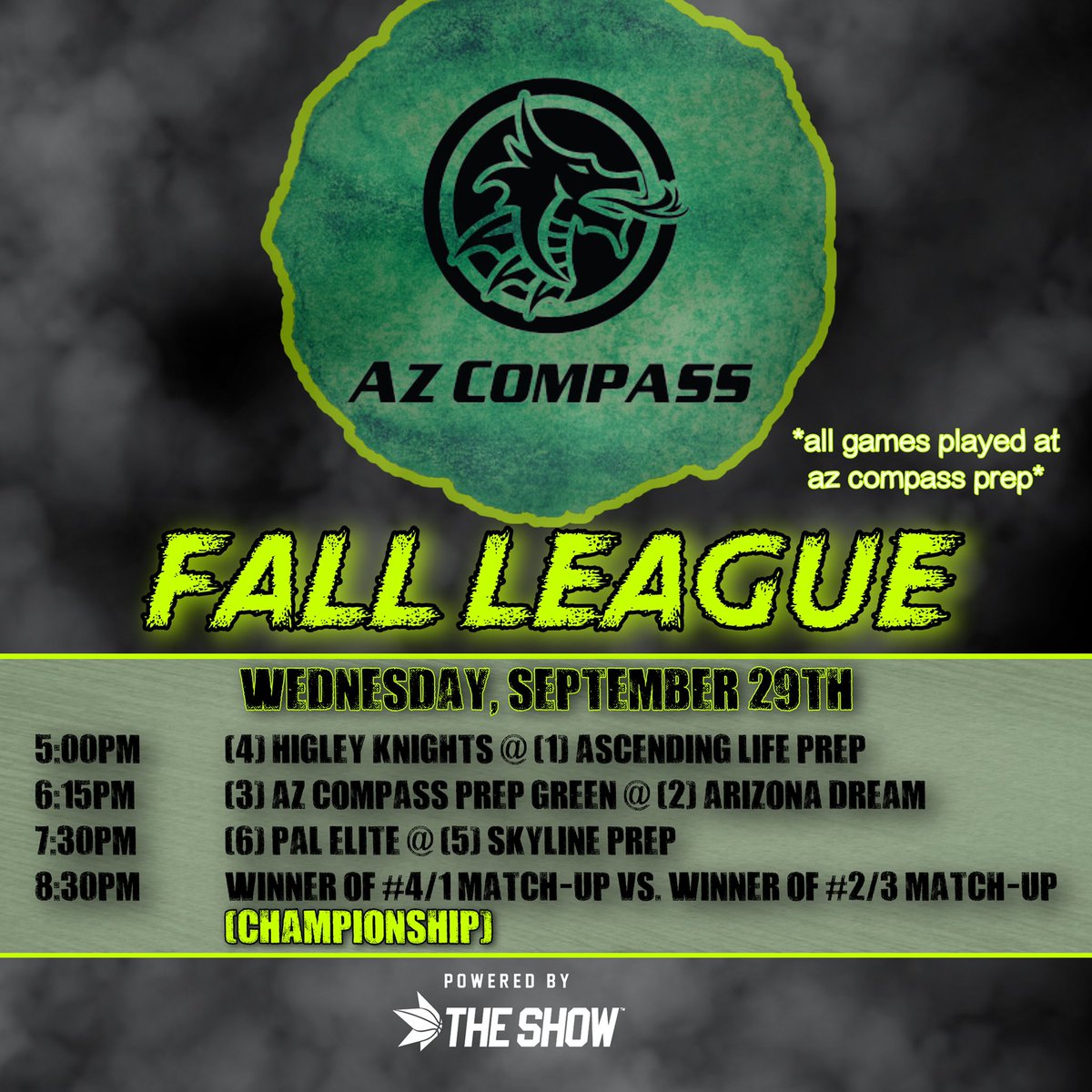 theShowJLVargas's tweet image. Arizona Dream leads AZ Compass Prep Green, 43-38, at the half. Great game back and forth with multiple runs on both sides. Dream’s Ryan Ginsberg &amp;amp; Easton Reagan are shooting the cover off the ball. Compass’ Deven Johnson &amp;amp; LJ Ginnis are playing great on both ends.