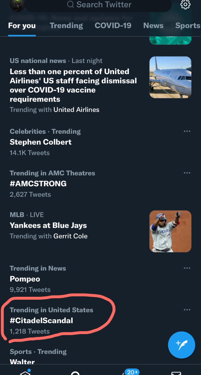 iAnonPatriot's tweet photo. LOOK WHATS STARTING TO TREND… #CitadelScandal 

HAVE YALL HEARD ABOUT IT?? 🤭🤭🤭

$AMC #AMC #KenGriffinLied https://t.co/dJRgU8rUwT