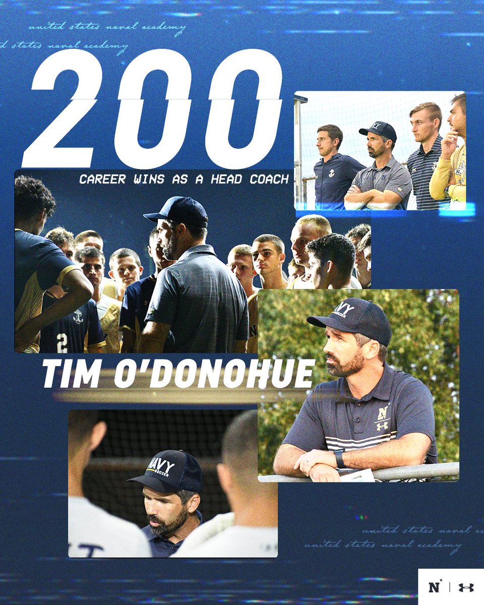 NavyMSoccer's tweet photo. Another win another milestone😤 Congrats on number 2️⃣0️⃣0️⃣ @NavyCoachOD 

#GoNavy https://t.co/KkzMsEBoQt