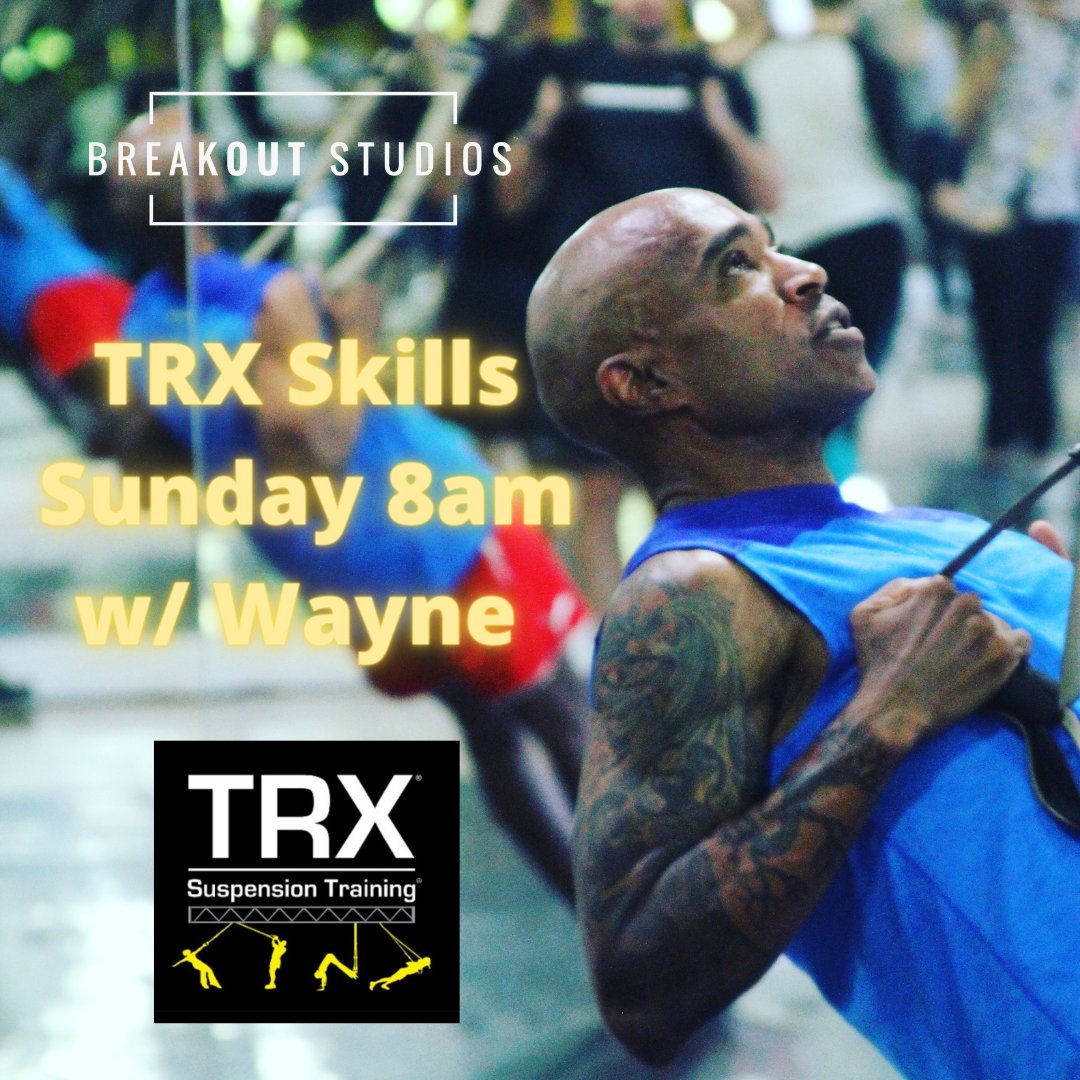BreakOutStudios's tweet photo. FULL BODY WORKOUT
TRX Skills w/ Wayne 
Sunday at 8am 

Sign up now: https://t.co/mninlbadfv

#trx #fitness #groupfitness #tucson #breakoutstudios #tucsonfitness #workout #lifemoves #strength https://t.co/nW2wgJm9e0