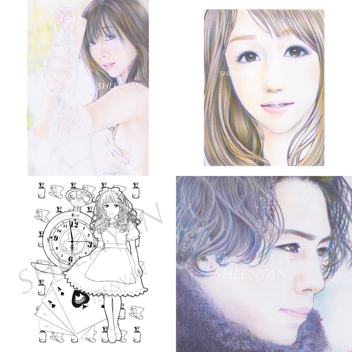 #今月描いた絵を晒そう
今日で9月も終わり…皆さんやってたので🥰
塗り絵の線画やオリジナル、友達の推しを描かせてもらい、あかりんからのRTに感激したりと豪華な1か月でした✨
そして早くに仕上がったオリジナルがまだ未発表😆💦
引き続きオーダーも頑張ってます💕
#3色 #色鉛筆画 #似顔絵