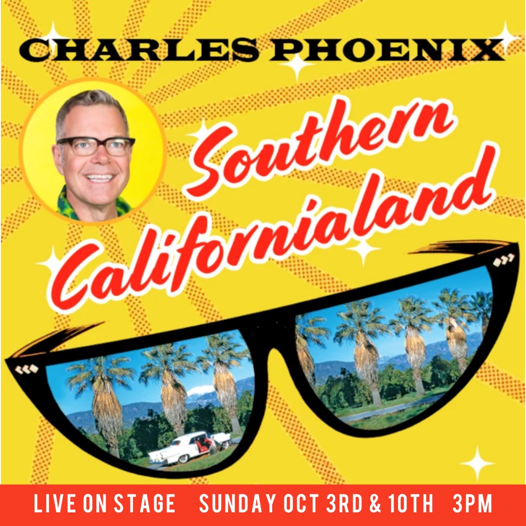 Join us this Sunday (and next Sunday too) for a vintage California extravaganza hosted by the one and only <a href="/_charlesphoenix/">Charles Phoenix</a> 
Tickets available at curtistheatre.com