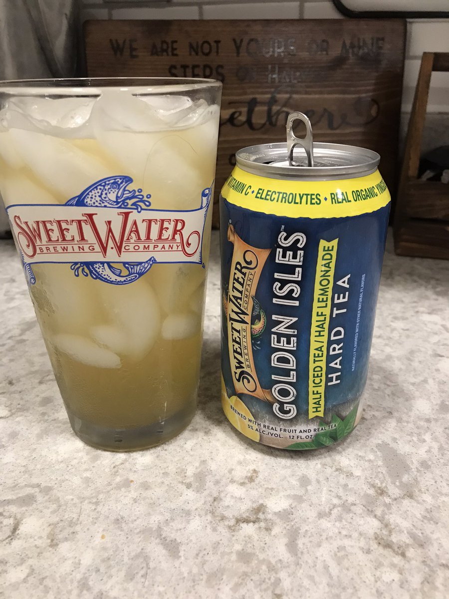 SweetWaterOH's tweet photo. Hop off the grid and come island hopping with us! SweetWater Golden Isles Hard Tea is headed your way, featuring fresh brewed organic Yingde Black tea, organic superfruit, electrolytes and antioxidant Vitamin C. 6pks of Georgia Peach &amp; Half Tea/Half Lemonade. https://t.co/iH2bGTwkNO