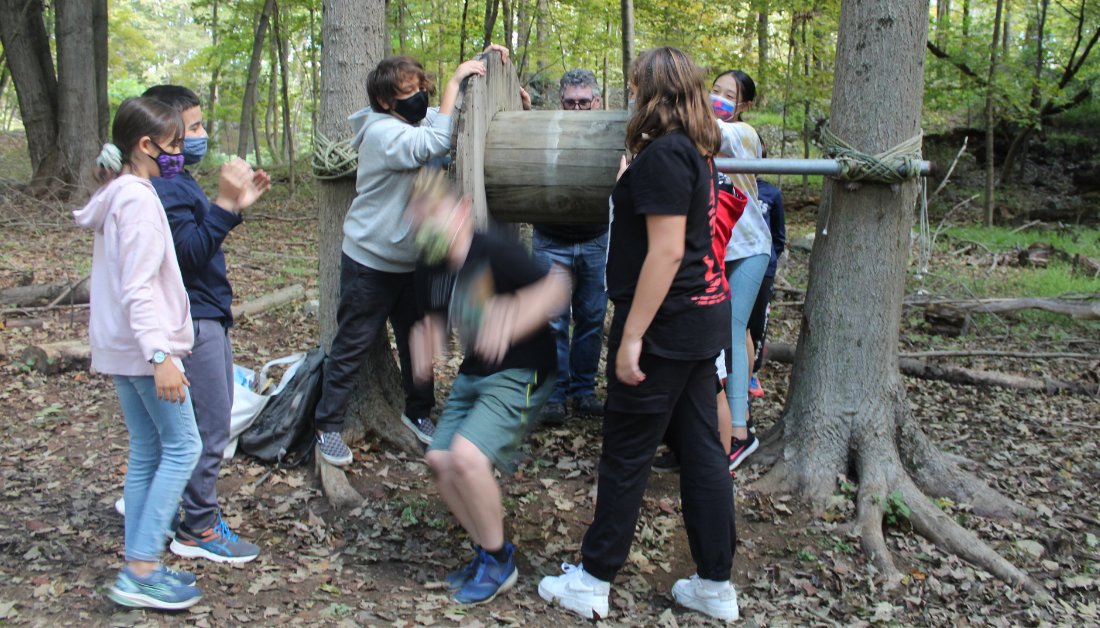 KLSchools's tweet photo. 6th graders discovered the Challenge Course today - a series of deceptively simple obstacles tucked into the forest on @pnwboces campus. Solving each challenge required students to listen to each other, take turns, create consensus & trust each other. @CEEPNW #KLActiveLearning https://t.co/XrsTykZ37s