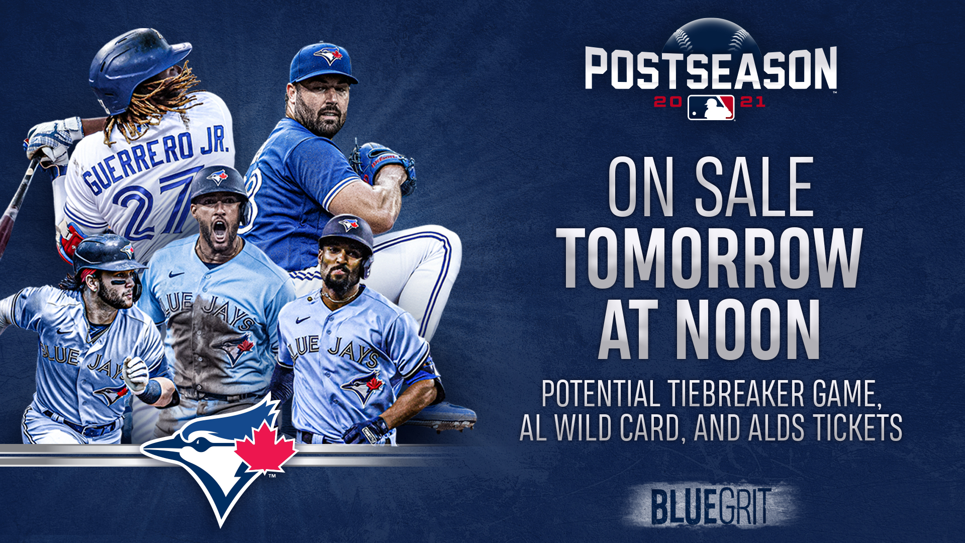 Toronto Blue Jays on Twitter: "Set an alarm ⏰! Postseason tickets go on  sale tomorrow at NOON. https://t.co/KW77YbeG0n" / Twitter