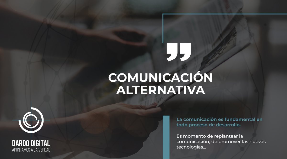 DardoDigital's tweet photo. Es momento de construir para buscar una sociedad más informada, reinvindicando que la comunicación no le pertenece únicamente a los grupos de poder sino a toda la población. 

#RevistaDigital #DardoDigital #ComunicaciónAlternativa #ApuntamosALaVerdad https://t.co/zIK2qWseyK