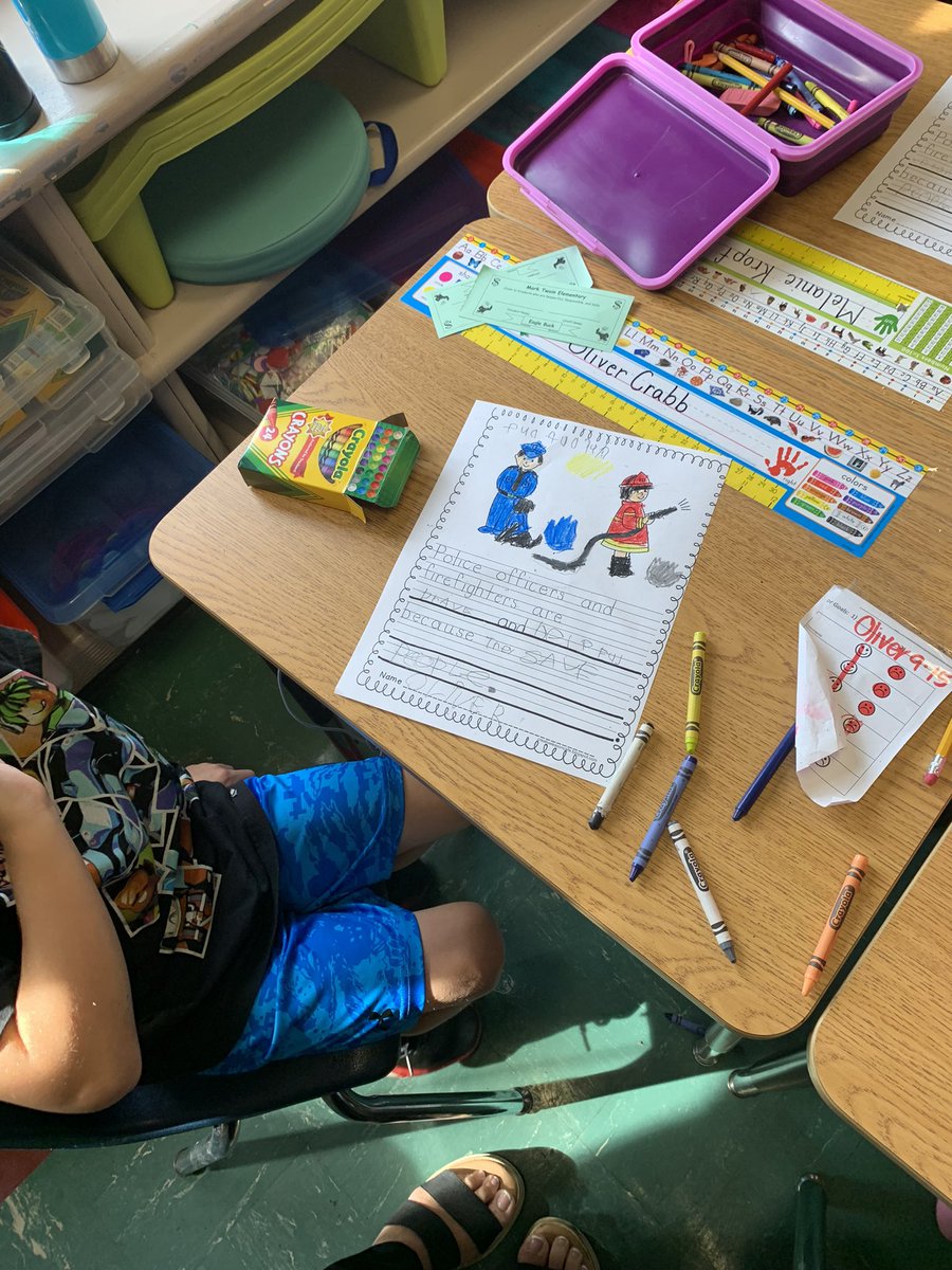 Learning and writing about character traits today in Mrs. Grier’s 1st grade. <a href="/SJSDCurriculum/">SJSD Curriculum Advisors</a> <a href="/MarkTwainEagles/">Mark Twain School</a>
