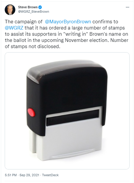 HeyRaChaCha's tweet photo. Interesting. In America, we're supposed to have a secret ballot. But if people are handing out stamps outside the polling places, whether you have a stamp in hand or don't, or accept an offered stamp or don't, makes clear for whom you're voting. That seems problematic to me. https://t.co/SwDHRKdjnb