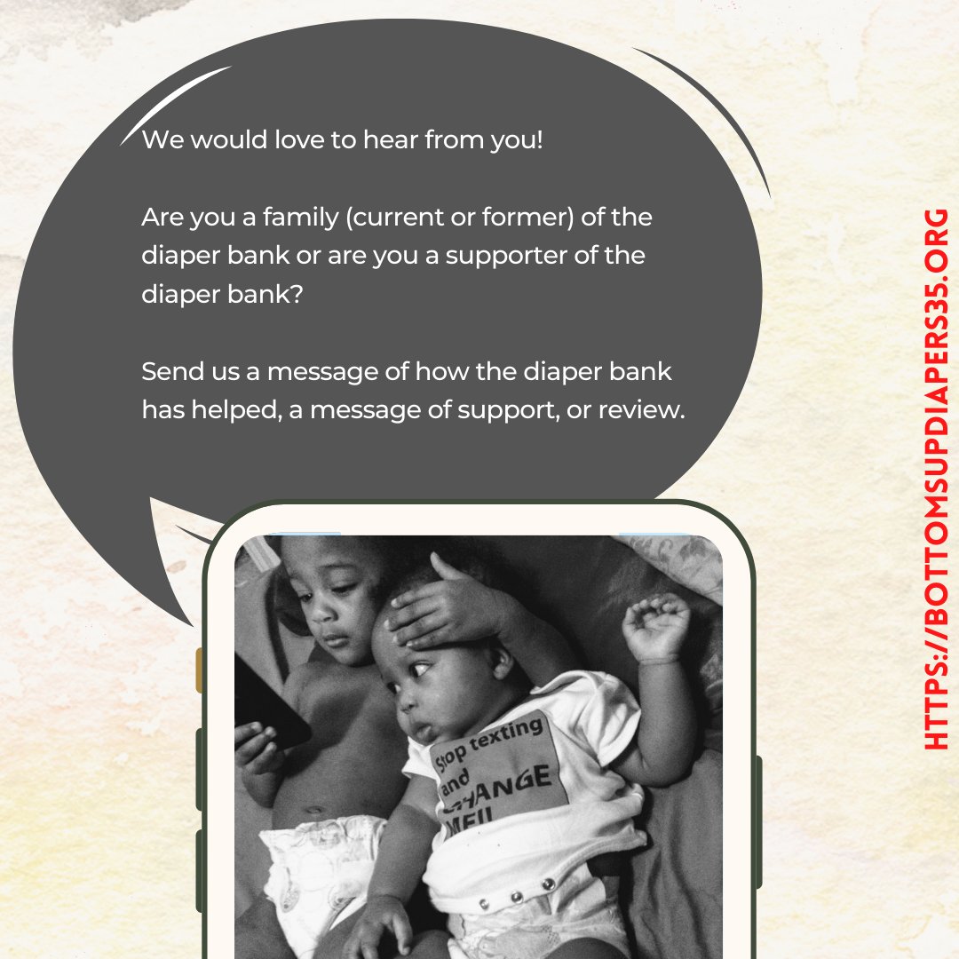 BottomsUp35's tweet image. Let&apos;s connect. We would love to hear from you!

Send a message via any of our social media pages, via phone at 205-539-2696

#family #love #basicsarentbasic #diaperneedawareness #bottomsupdiaperbank #basicneed #doneinlove #diaperbank #womantowoman #GreeneCounty