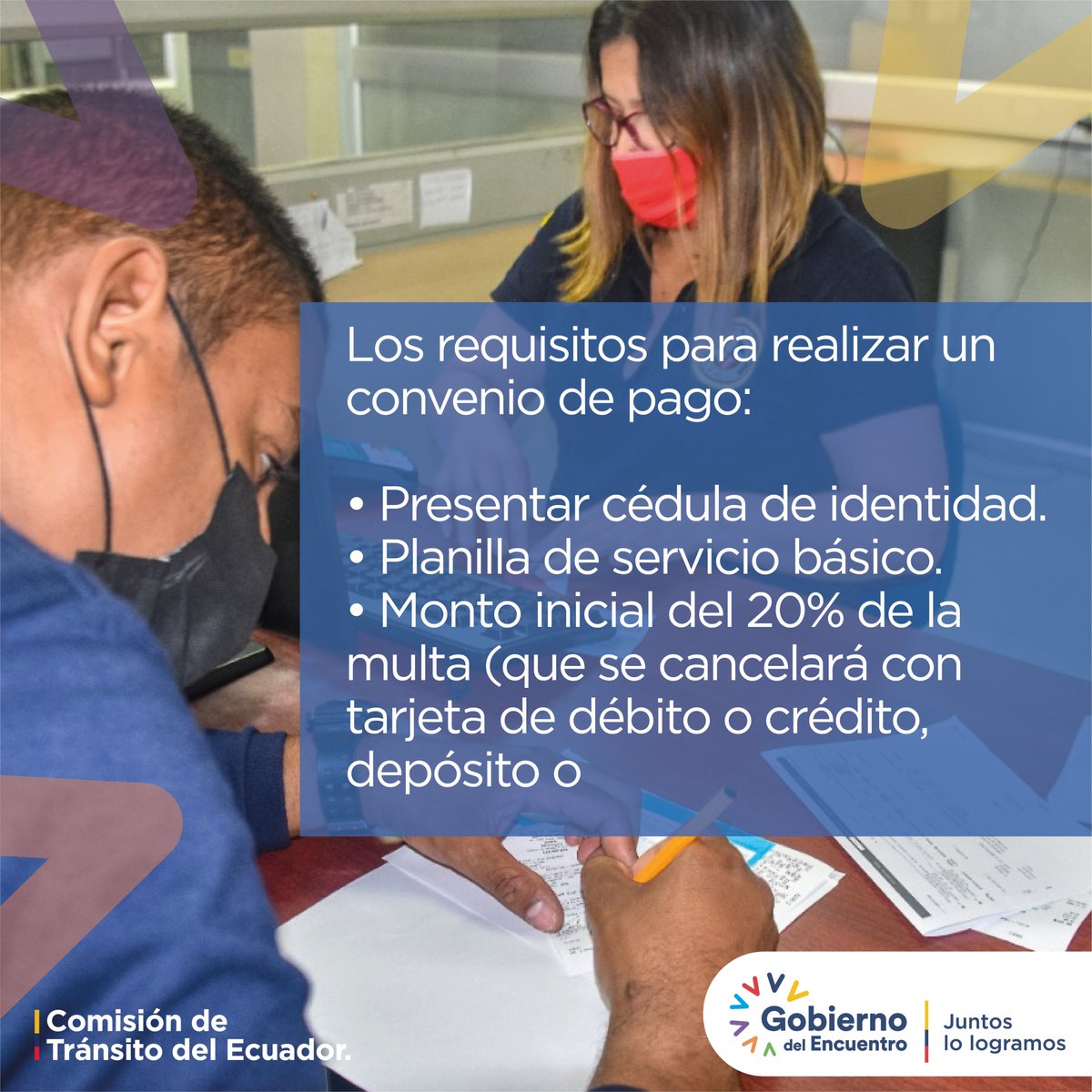 CTEcuador's tweet photo. Para realizar un convenio de pago debe adeudar mínimo un Salario Básico Unificado (SBU) y el plazo máximo es hasta 24 meses.

#VamosBienCTE
#JuntosLoLogramos https://t.co/geUI6dNHdM