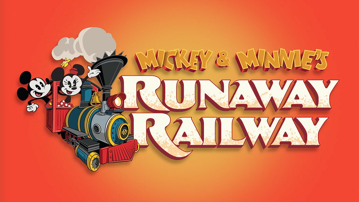 fontasmic's tweet photo. The font for "Runaway Railway" in the Mickey and Minnie's Runaway Railway logo is LHF Spurred Egyptian. https://t.co/4mVkJHrHsM https://t.co/FSADbV1Tpn
