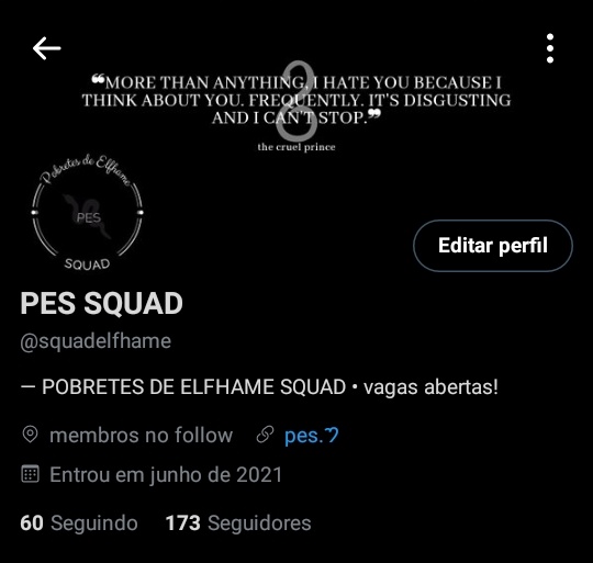 squadelfhame's tweet photo. – POBRETES DE ELFHAME SQUAD COM VAGAS ABERTAS 

para entrar:
dar fav e rt nesse tweet;
comentar “in” 
Ser ATIVO no squad https://t.co/9m14Kktadc