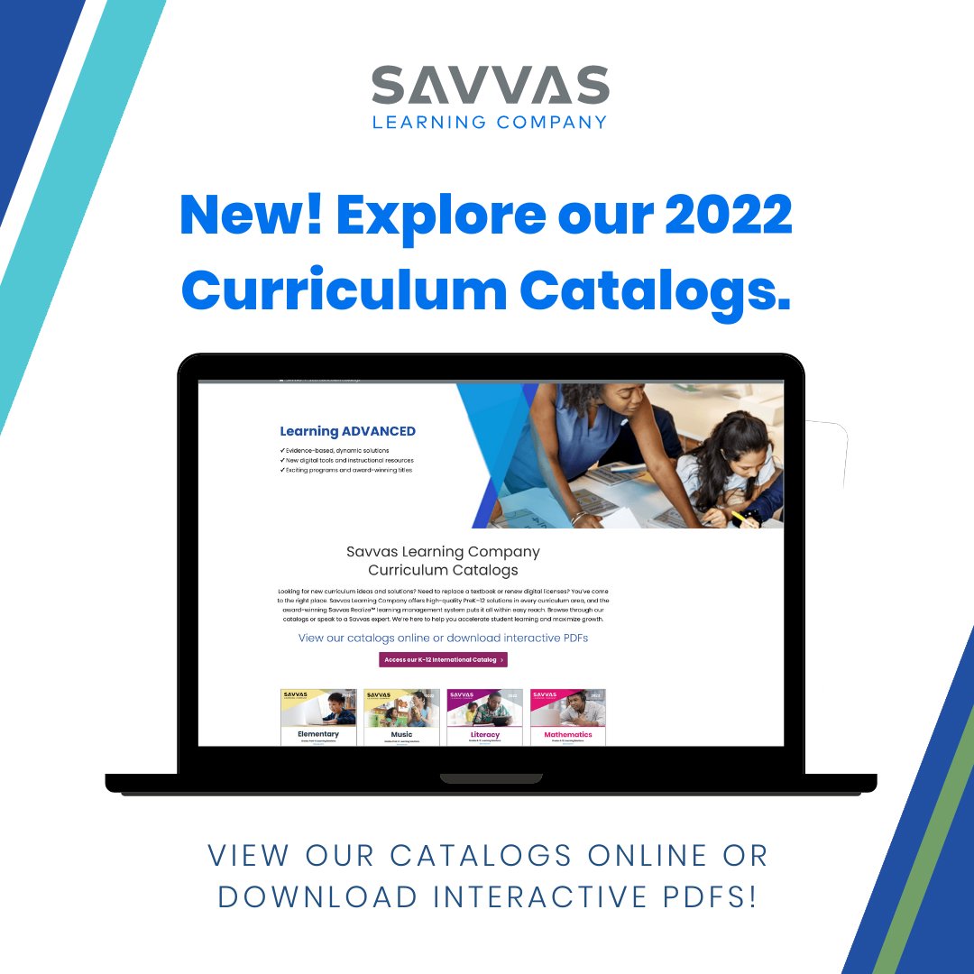 💻📖 Looking for new PreK-12 curriculum ideas and solutions? We’re here to help you accelerate student learning and maximize growth. View and download our 2022 catalogs today: ow.ly/BgeI102YVDn #edchat #MovingLearningForward