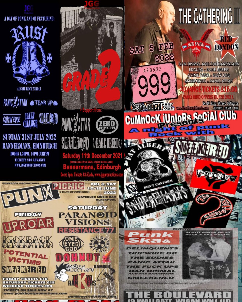 Our up and coming gigs