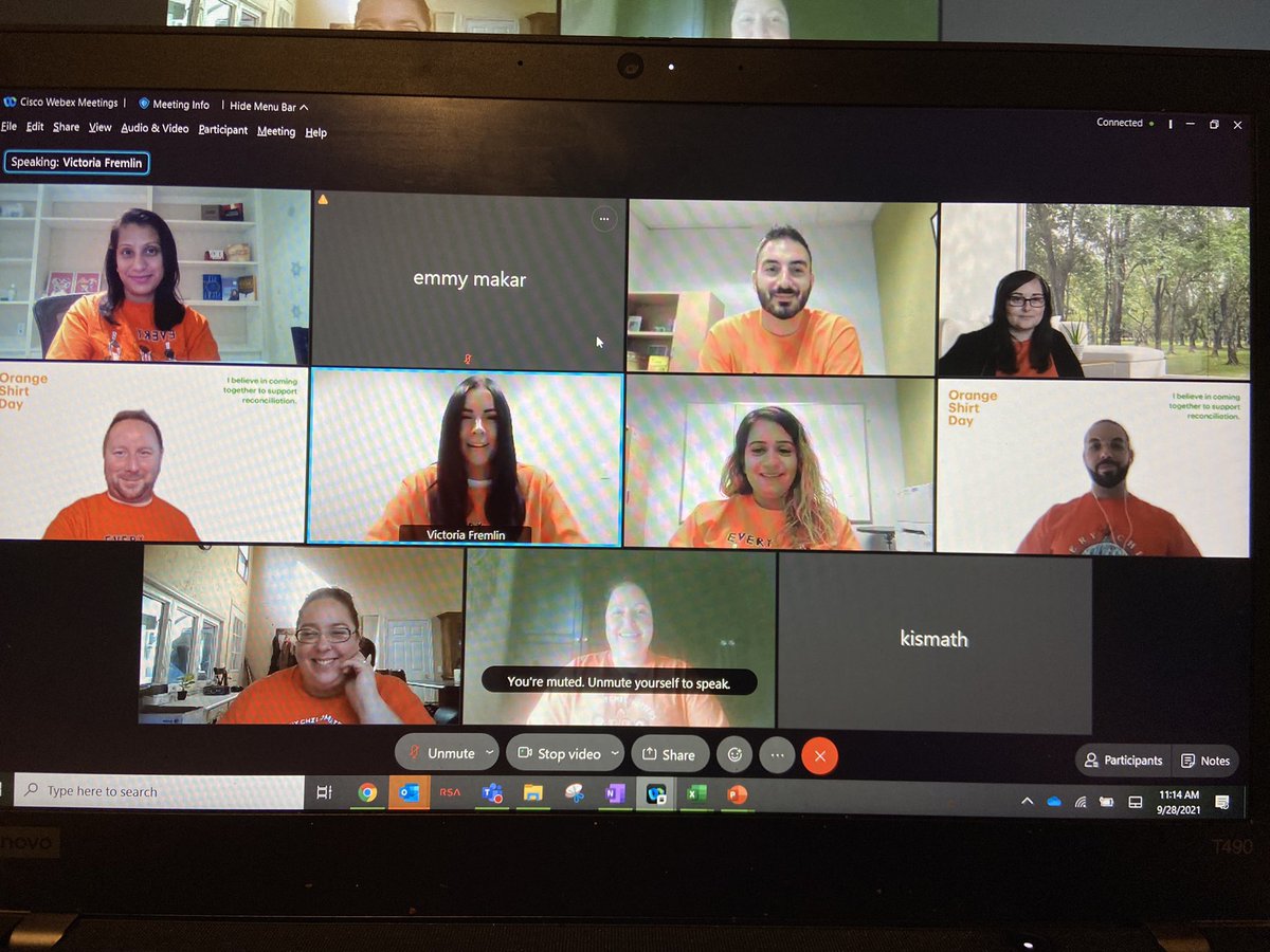 Wearing Orange alongside my amazing colleagues to stand is solidarity with our Indigenous communities. The more I learn, the more I hurt, but the truth is the only way to heal #EveryChildMatters #OrangeShirtDay #TruthAndReconciliation <a href="/RussG_TD/">Russ Gowan</a> <a href="/VictoriaFremlin/">Victoria Fremlin</a>