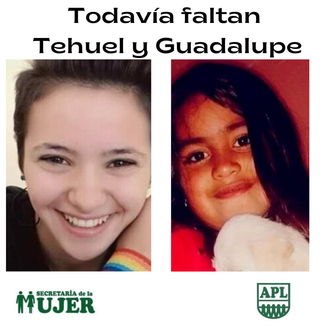 APLMujer's tweet photo. Tehuel es un joven trans de 22 años que desapareció hace casi 6 meses. Él salió de su casa ubicada en el conurbano bonaerense, para ir a una entrevista laboral y nunca más volvió.
Guadalupe es una niña de 5 años que desapareció el pasado 14 de junio en San Luis. Estaba jugando👇 https://t.co/aYBdeG3WSl