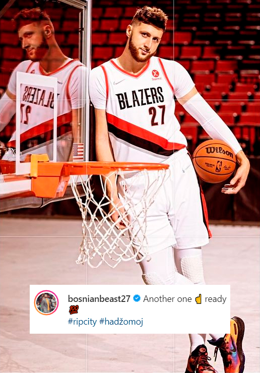 RT @BlazersArgento: Jusuf Nurkic via Instagram

@bosnianbeast27 | #RipCity https://t.co/jfdI85oCuB