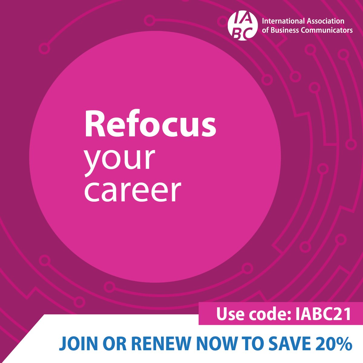 iabcoc's tweet photo. It’s time to refocus your career with @IABC. We offer the resources you need to grow as a communicator, whether you’re looking to take your next career move or want to develop in your current role. Renew or join today to save: https://t.co/VswWyfBFgP #IABCMemberMonth https://t.co/ETCJsa3OeZ