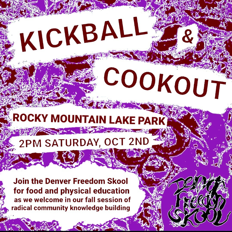 denverfreeskool's tweet photo. Join us this Saturday at Rocky Mountain Lake Park some Games, Kick Ball, and Community! https://t.co/R8uhyTYmdT