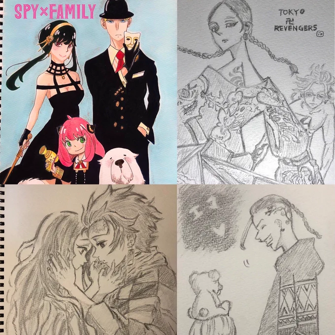 #今月描いた絵を晒そう

9月は10枚
✨ワートリ4
✨東リベ2
✨約ネバ1
✨スパファミリー1
✨鬼滅1
✨人物画(ナタリーポートマン初挑戦)

今月もたくさんいいね❤️&RTありがとうございました🙏なかでも炭治郎と禰󠄀豆子が人気💓実は初描き炭治郎でした♪
来月も低浮上ぎみ😢時間見つけて巡回します👍🙇‍♀️ 