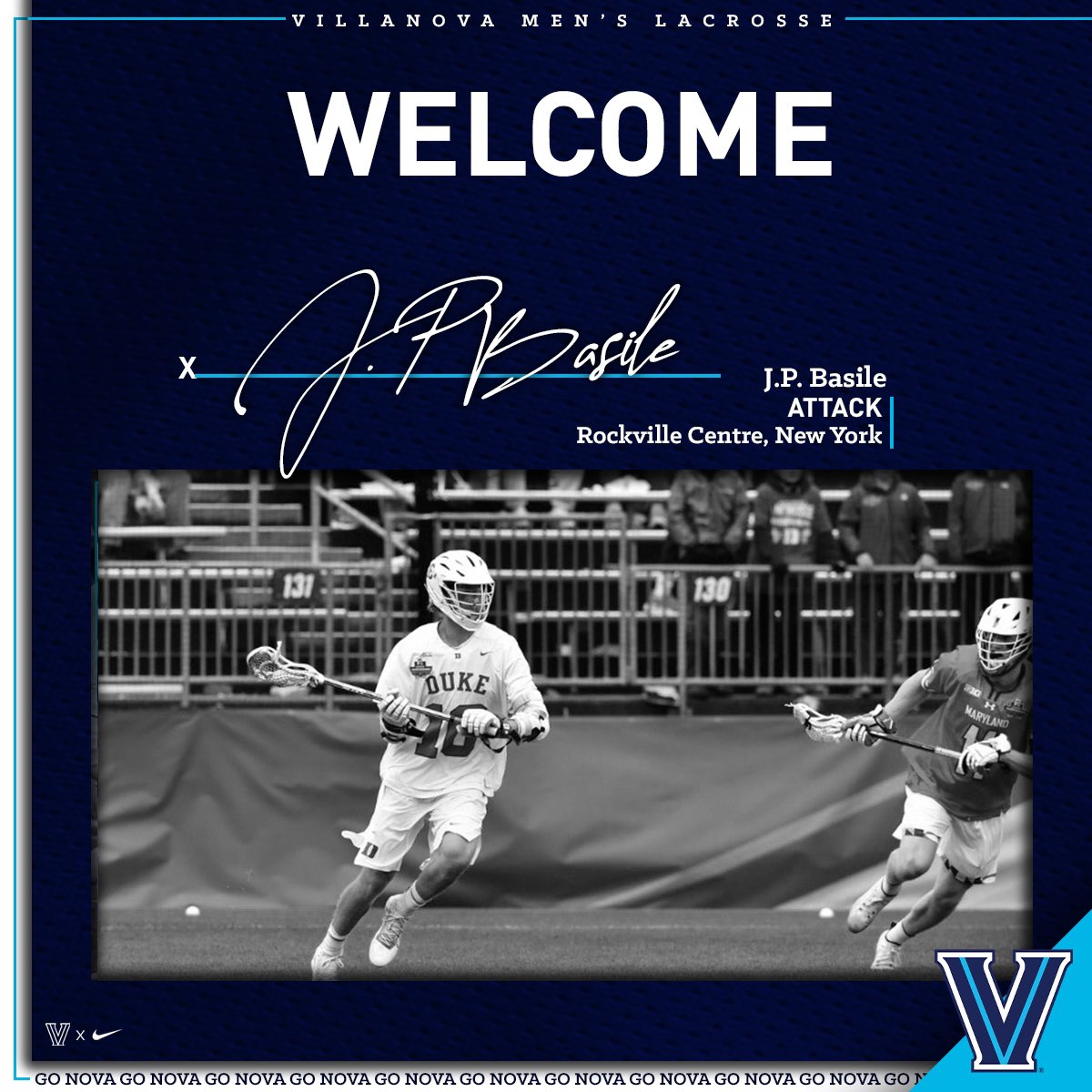 Villanova Men S Lax Nova Nation Join Us In Welcoming J P Basile To The Program Gonova