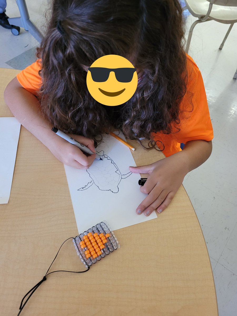 Mindful math. Ss explored number and color patterns while creating a beaded heart and they reflected on their participation in Orange Shirt Day and the inspiring message of unity and truth. #OrangeShirtDay #TruthAndReconciliationWeek #WeAreCBE