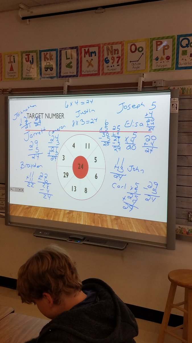 mistyd0816's tweet image. Mrs. Jones&apos; 4th graders found lots of ways to make 24! @mesbulldogs #mathcountsinMISD #magnoliamath