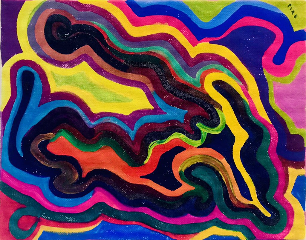 itsthenoa's tweet photo. One of my abstract paintings. What do YOU see? #abstractart #paintingoftheday #gouache https://t.co/lBHDIBrZpN