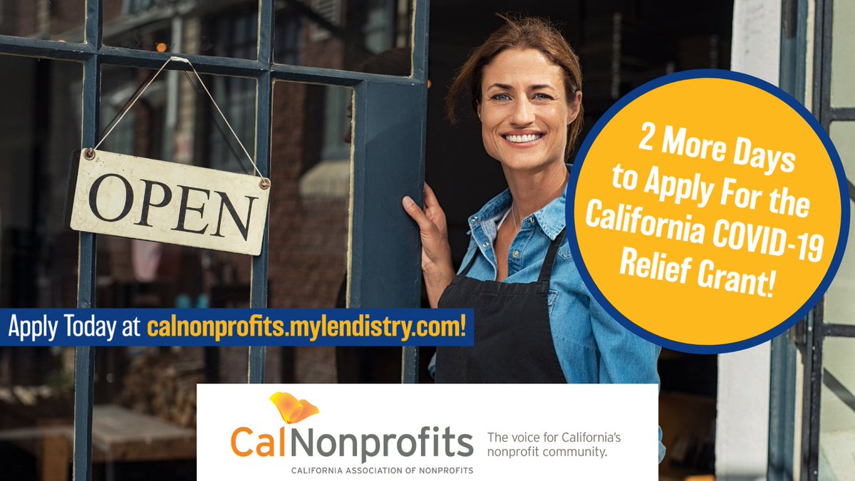 AcademyGOcom's tweet photo. #Funding Alert!🚨

📣TOMORROW is the last day to apply for the #CAReliefGrant!

Application is quick and easy.

#Applytoday at https://t.co/AVuOCYbBIT

This is an opportunity for as many nonprofits as possible to get funding up to $25k!🔥

#nonprofit #smallbusiness #inlandempire https://t.co/DmqXjqWsvR