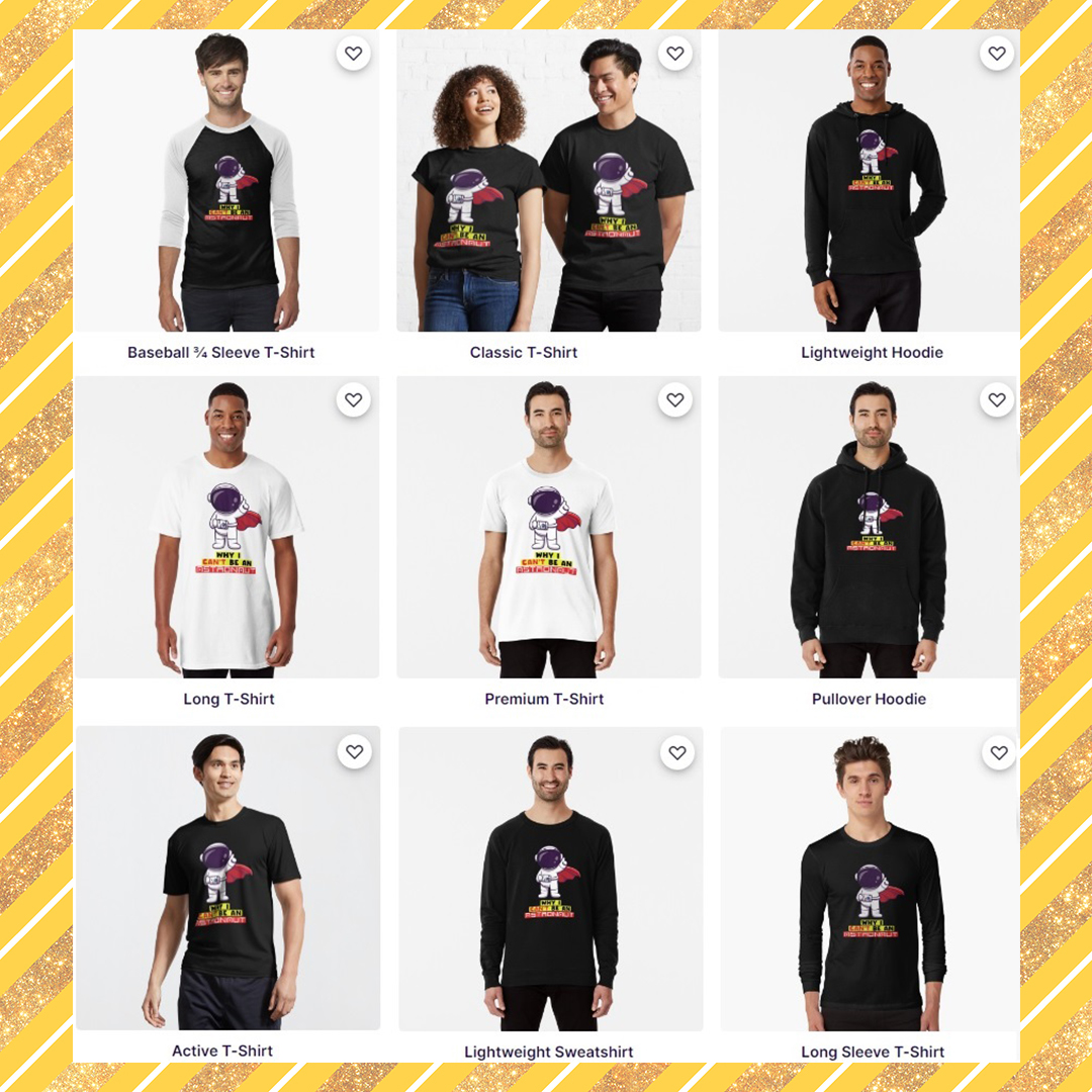 clothing_mn's tweet photo. #astronaut #astronomy #space #spacesuit #tshirt #UFO 
Get "Why I Can't Be An Astronaut" art printed on your favorite items with your favorite colors.
➡️https://t.co/WBULXZuBEy➡️https://t.co/YLp77vw6Nw➡️https://t.co/CrIiUtUoA2➡️https://t.co/ZIcDInPxrd➡️https://t.co/Hy94gBJy3A https://t.co/Le04CQPKeG