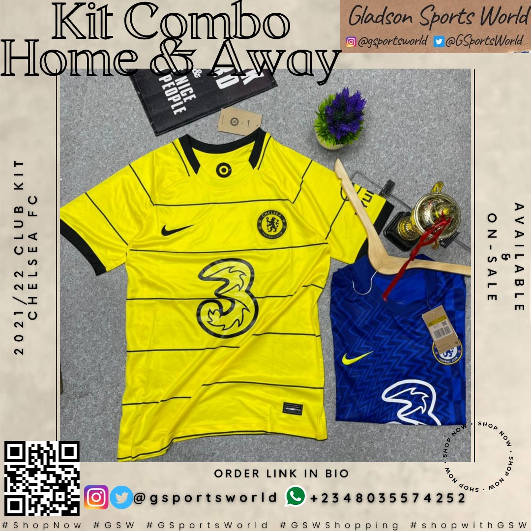 GSportsWorld's tweet photo. 🚨HOME &amp; AWAY KIT COMBO: CHELSEA FC🔵🌀

#shopwithGSW Gladson Sports World 
Website - 
🌐 https://t.co/tIlMpnbLO7 
Online Catalogue 
🌐https://t.co/A3OHhaBKl2

#wearyourpassion #shopnow #GSportsWorld #GSWShopping #shopwithGSW #GSW #chelseafc #chelsea #ktbffh #UCL #london #juvche https://t.co/u18tjAeN8N
